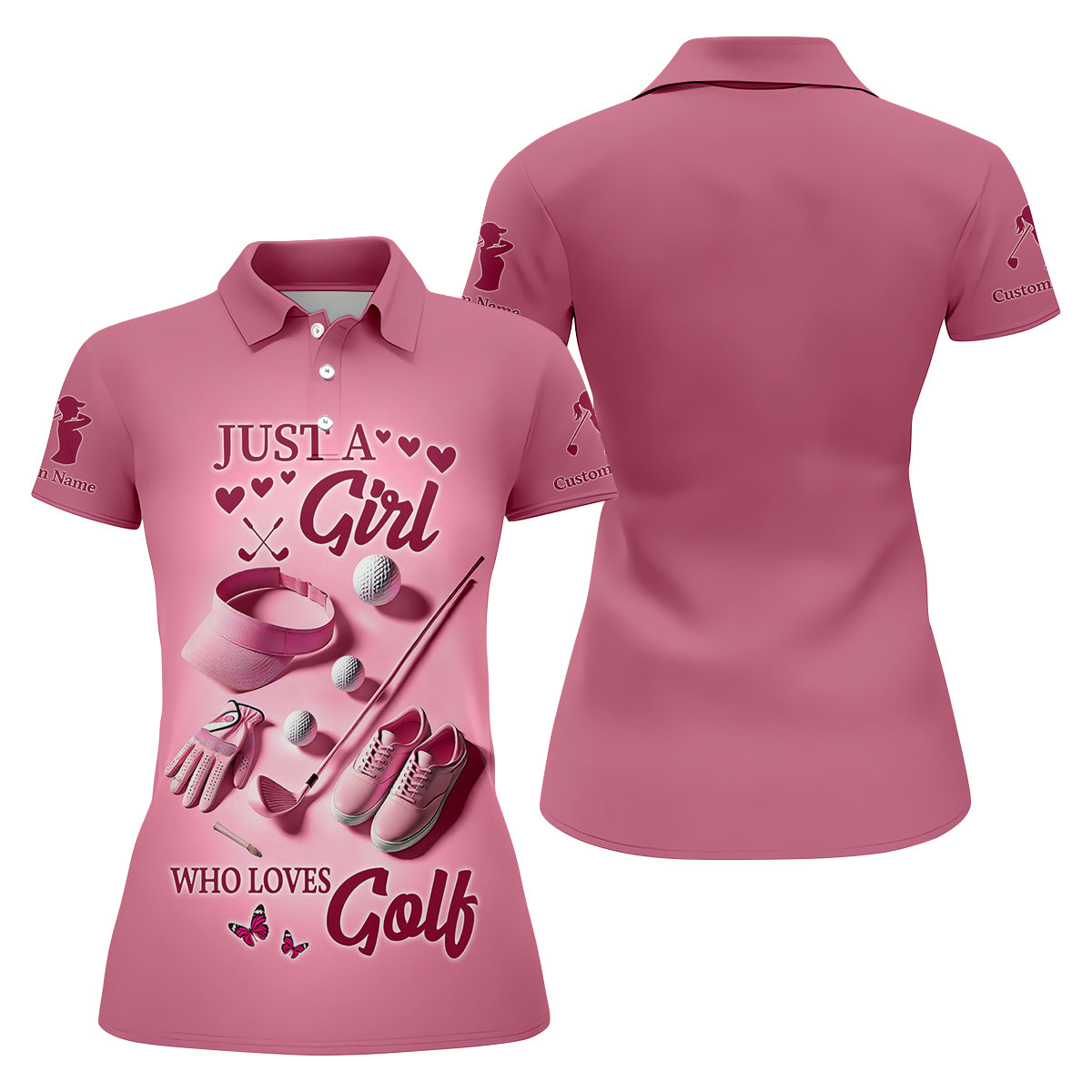 Just A Girl Who Loves Golf Womens Golf Polo ShirtWomens Golf Gifts