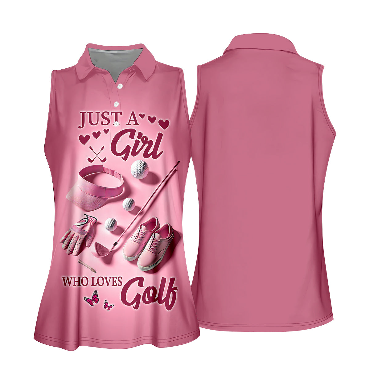 Just A Girl Who Loves Golf Womens Golf Polo ShirtWomens Golf Gifts