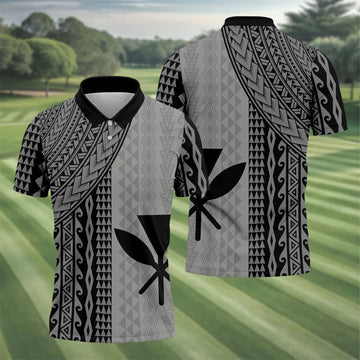 Polynesian Tribal Pattern Vintage Golf Shirt, Hawaiian Golf Shirt, Polo Shirts For Men