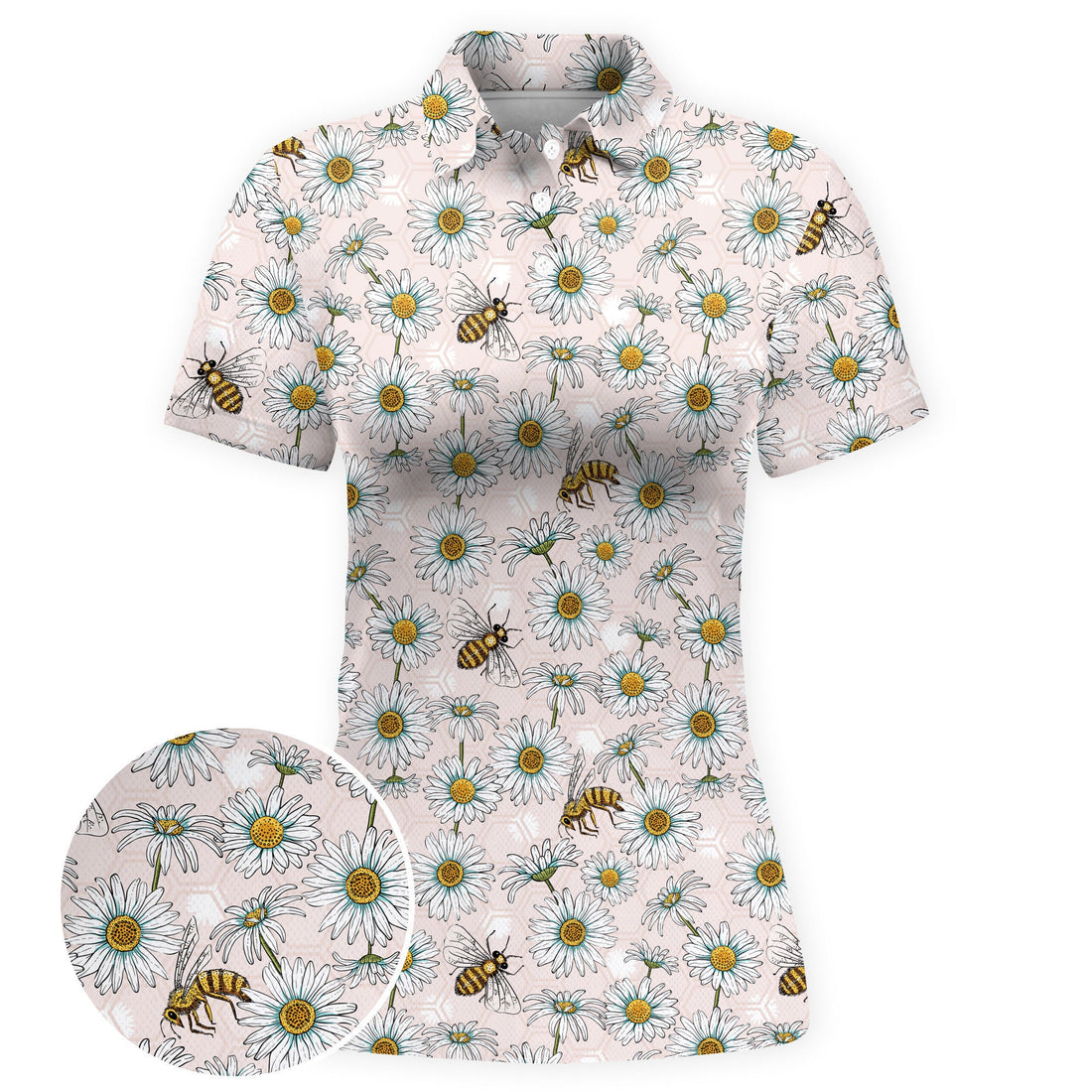 Bee my Daisy Women Polo Shirt