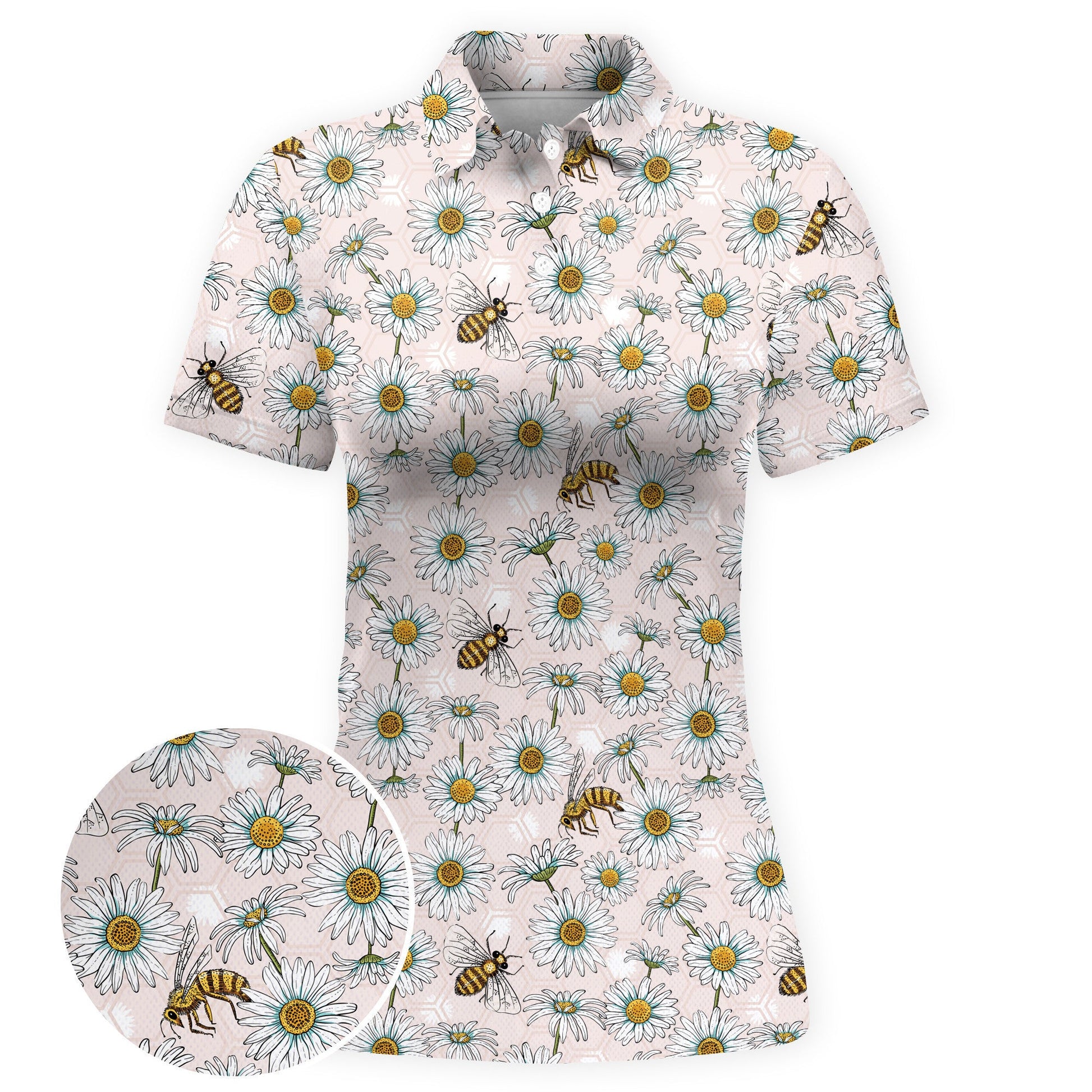 Bee my Daisy Women Polo Shirt