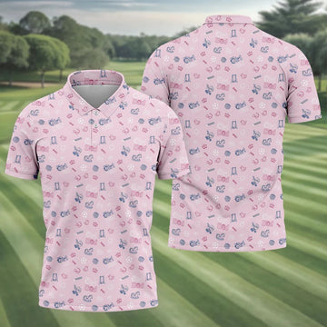 Girl Dad Father's Day Golf Shirt, Cute Golf Outfit, Polo Shirts For Men, Golf Gift For Dad