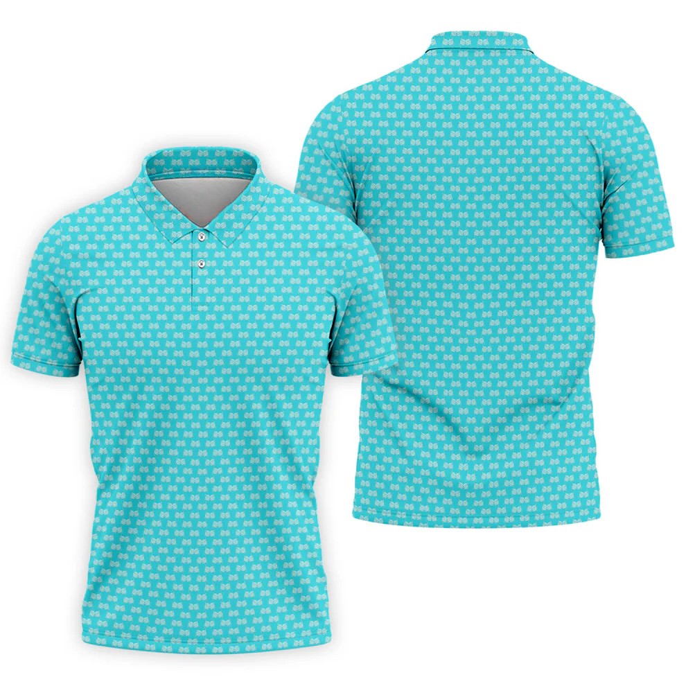 Funny Golf Balls Adult Humor Turquoise Blue Golf Tops For Men, Polo Shirts For Men