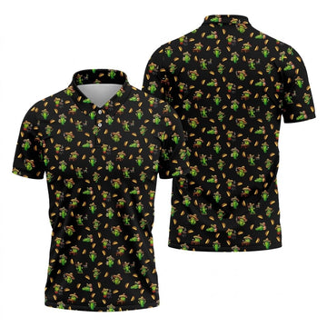 Mexican Mustach Funny Cactus Cinco De Mayo Celebration Fiesta Themed Golf Shirts For Men