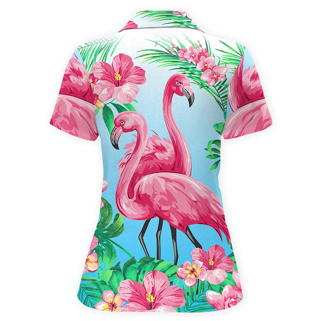 Flamingle in Paradise Women Polo Shirt