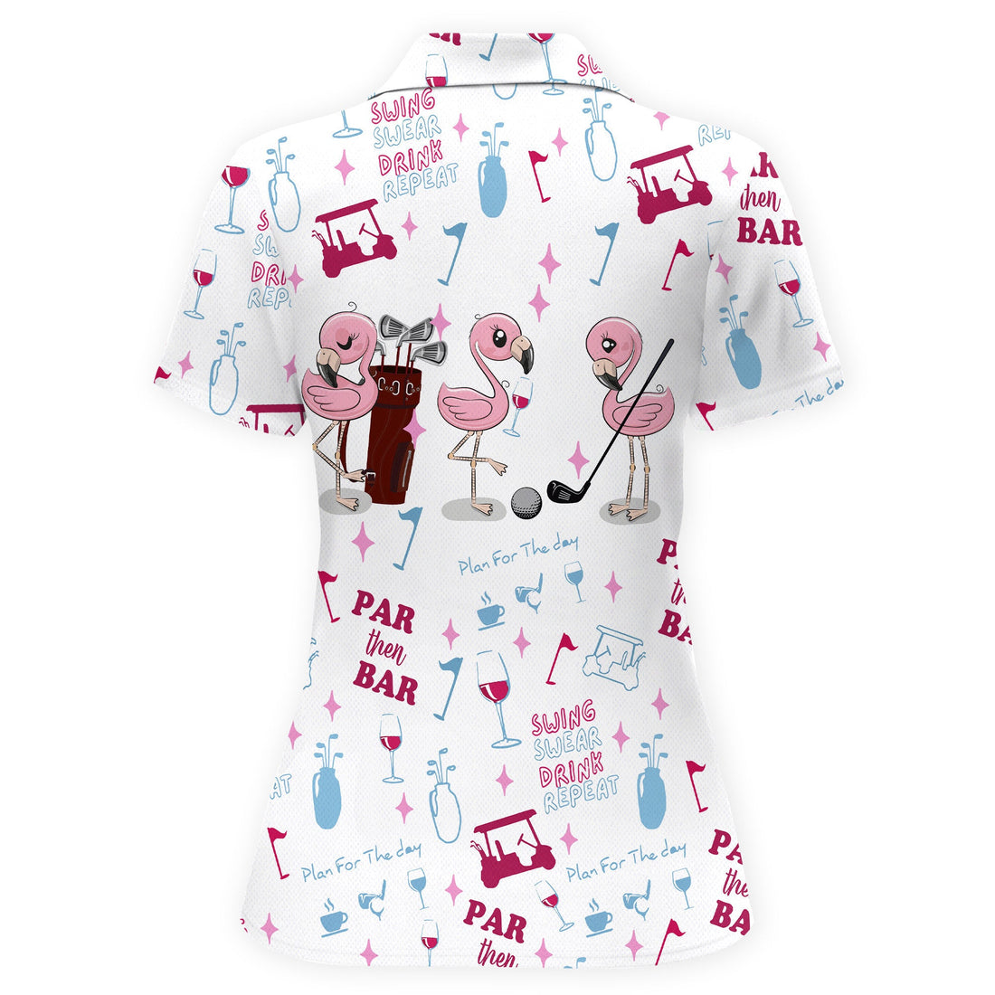 Flamingo Fairway Fun Women Polo Shirt