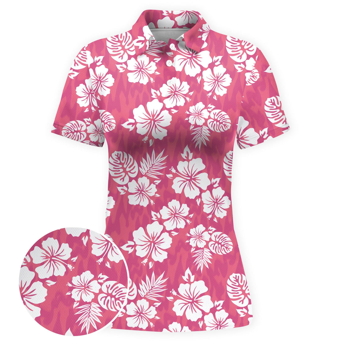 Hibiscus Swing Vibe Women Polo Shirt