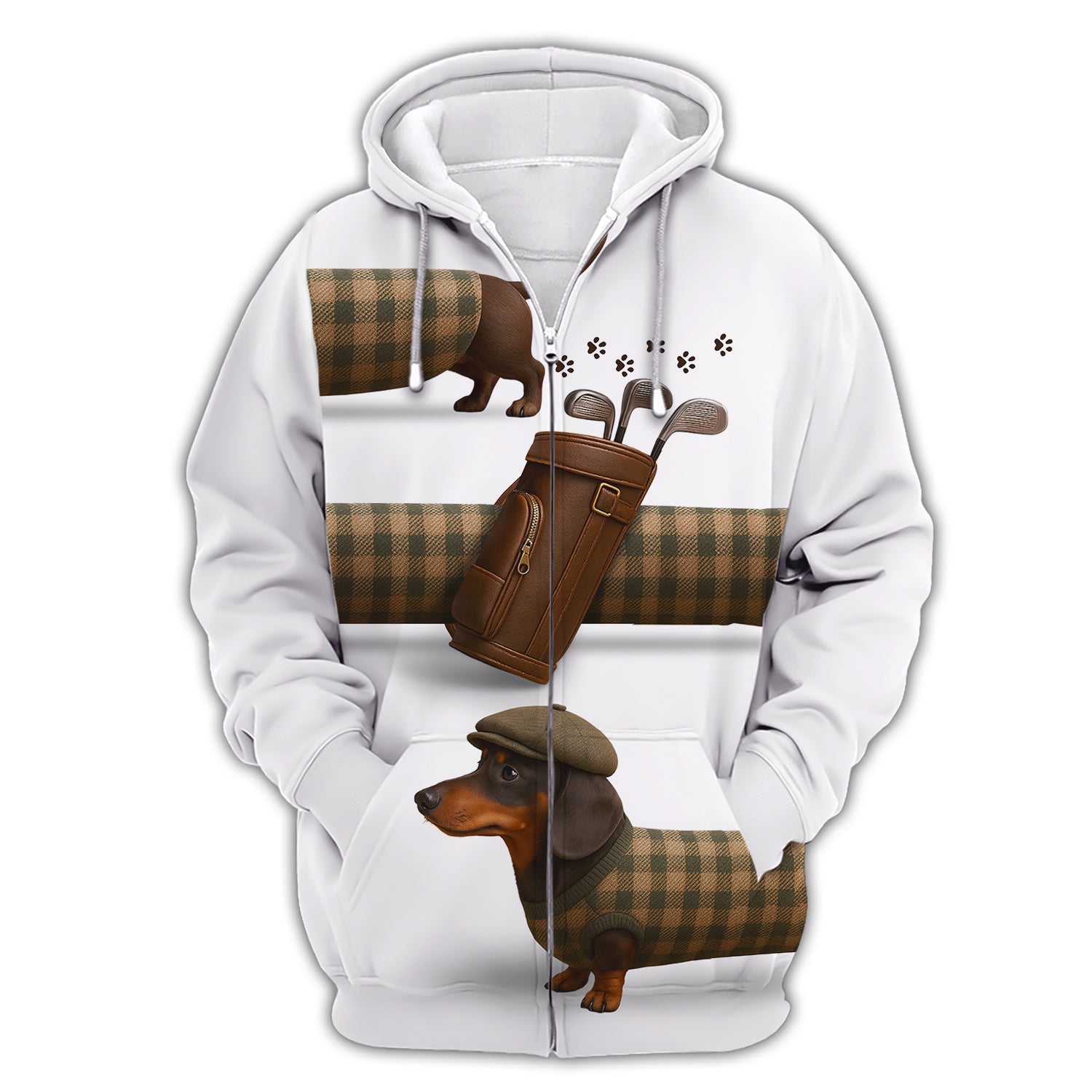 Dachshund Golf Shirt For Golfer, Funny Golf Shirt, Crazy Golf Shirt For Men