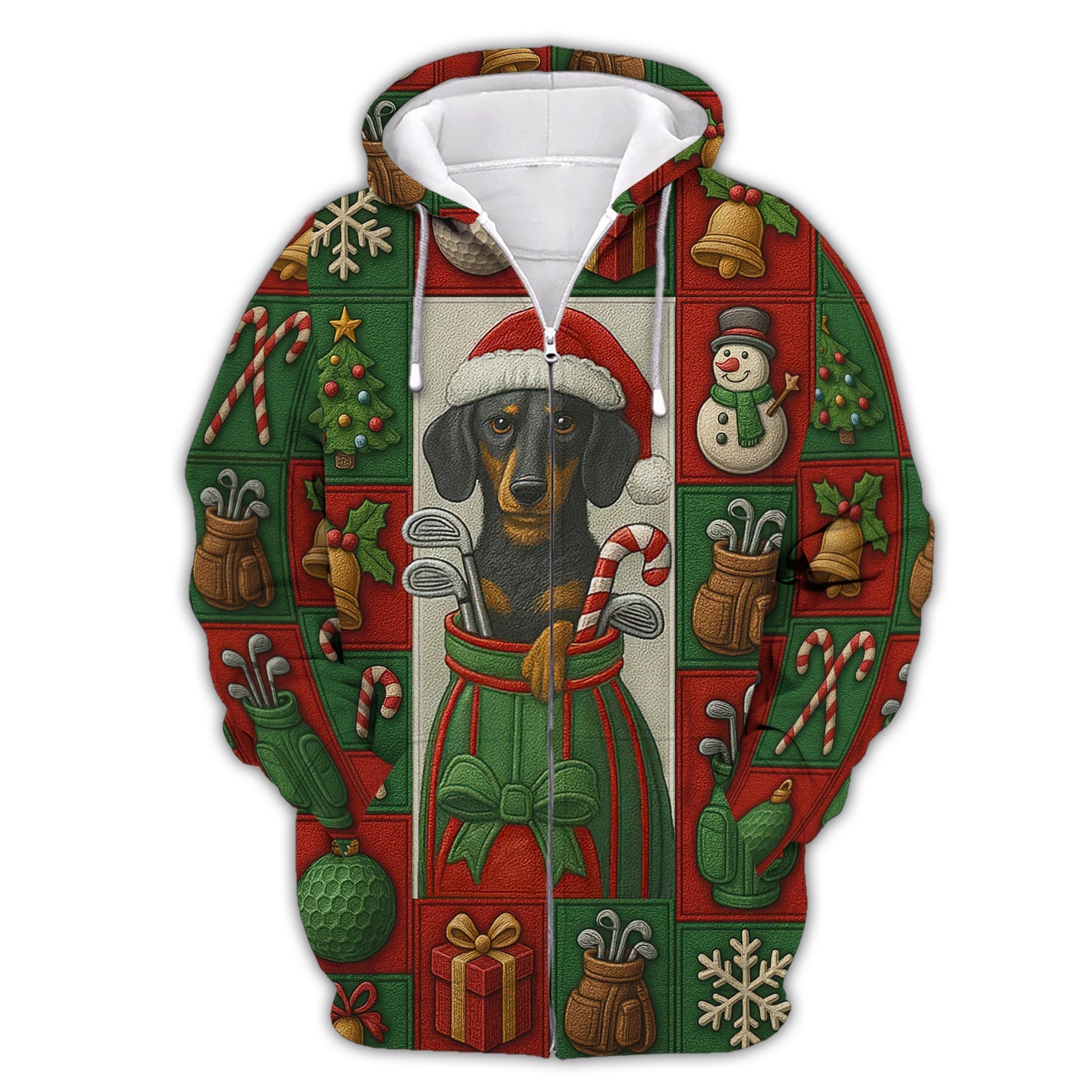 Funny Golf Shirt For Men, Dachshund Golf Shirt For Golfer, Christmas Golf Shirt For Dog Lovers
