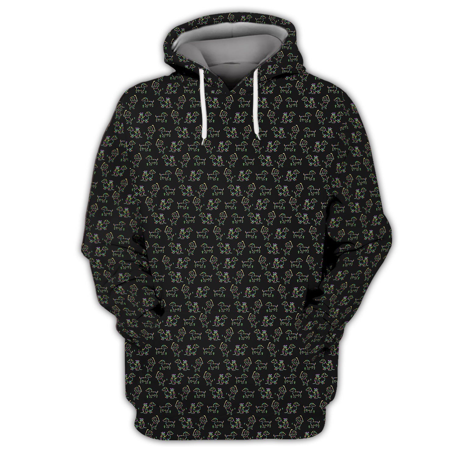 Dachshund Golf Shirt For Golfer, Funny Christmas Golf Shirt, Crazy Pattern Golf Shirt For Men