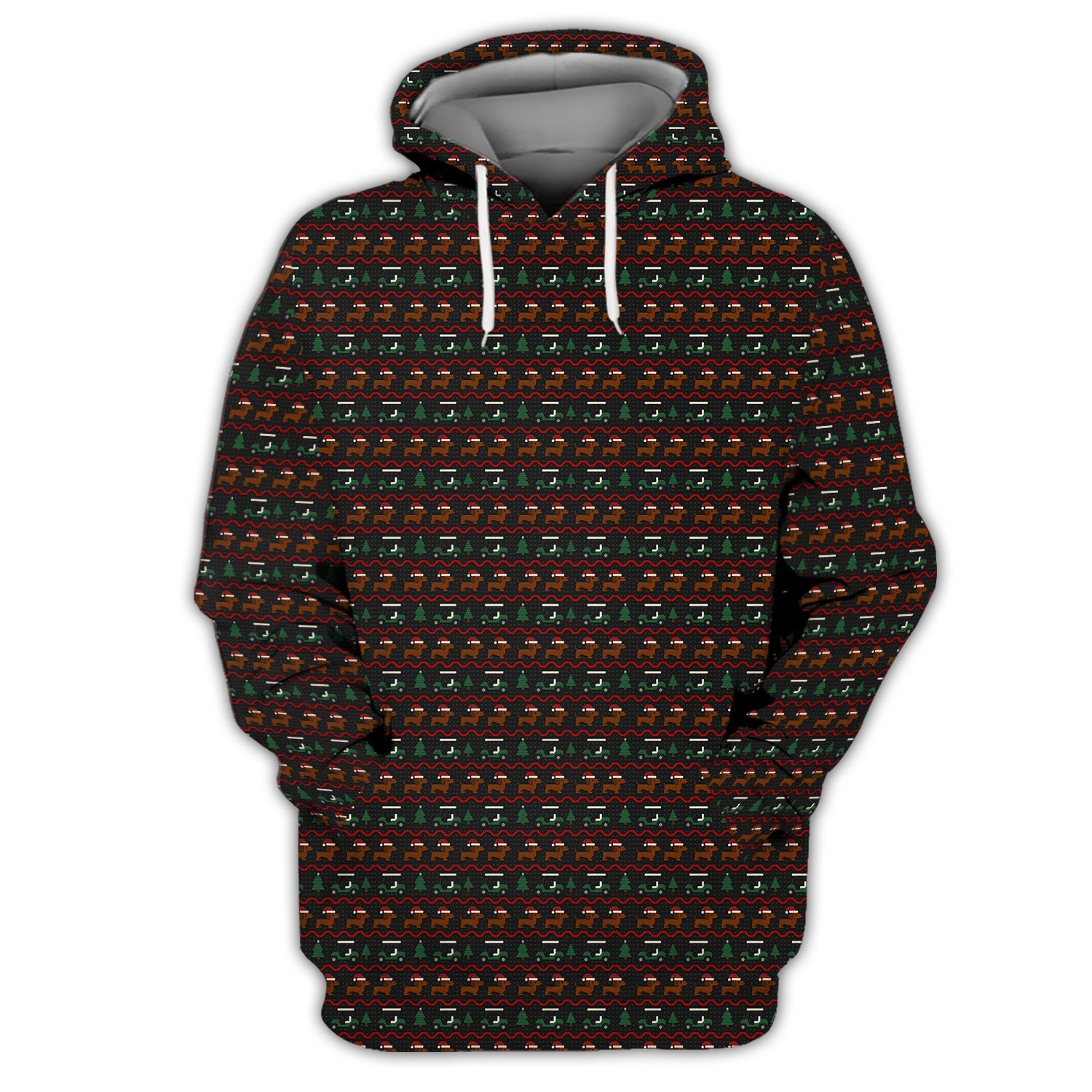 Dog Pattern Golf Shirt, Dachshund Golf Shirt, Christmas Golf Shirt For Men, Funny Golf Shirt For Golfer