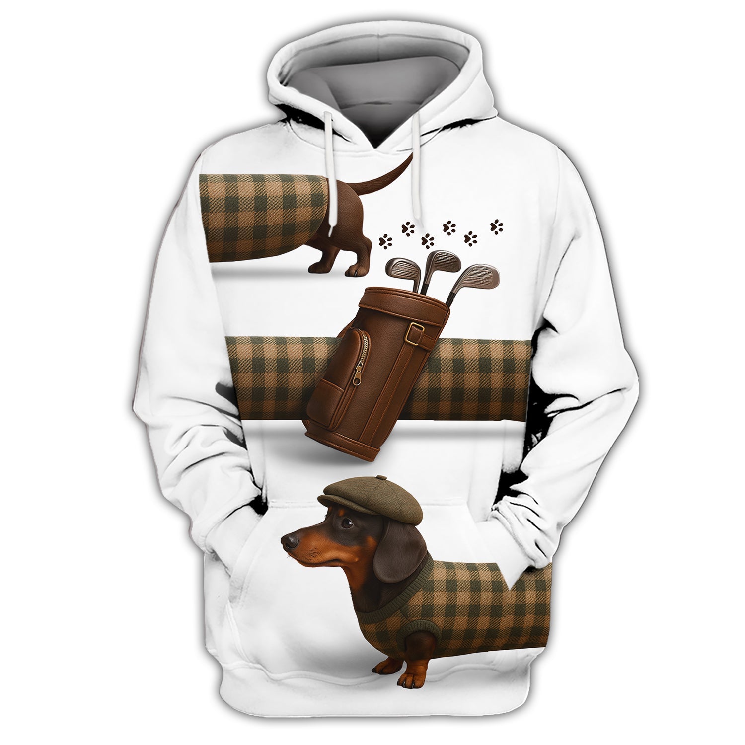 Dachshund Golf Shirt For Golfer, Funny Golf Shirt, Crazy Golf Shirt For Men