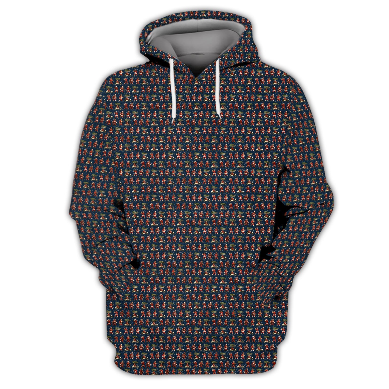 Funny Pattern Golf Shirt, Bigfoot Golf Shirt For Golfer, Bigfoot Santa Golf Shirt For Men