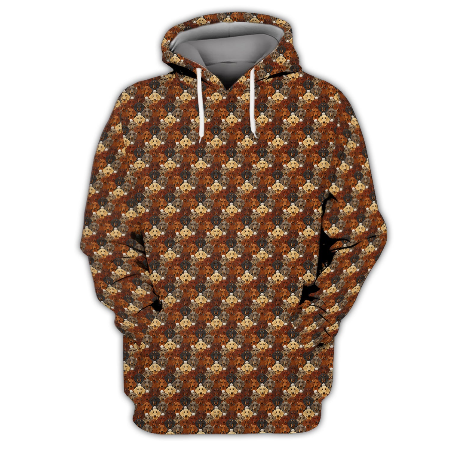 Crazy Golf Shirt For Men, Dachshund Golf Shirt For Golfer, Funny Pattern Golf Shirt