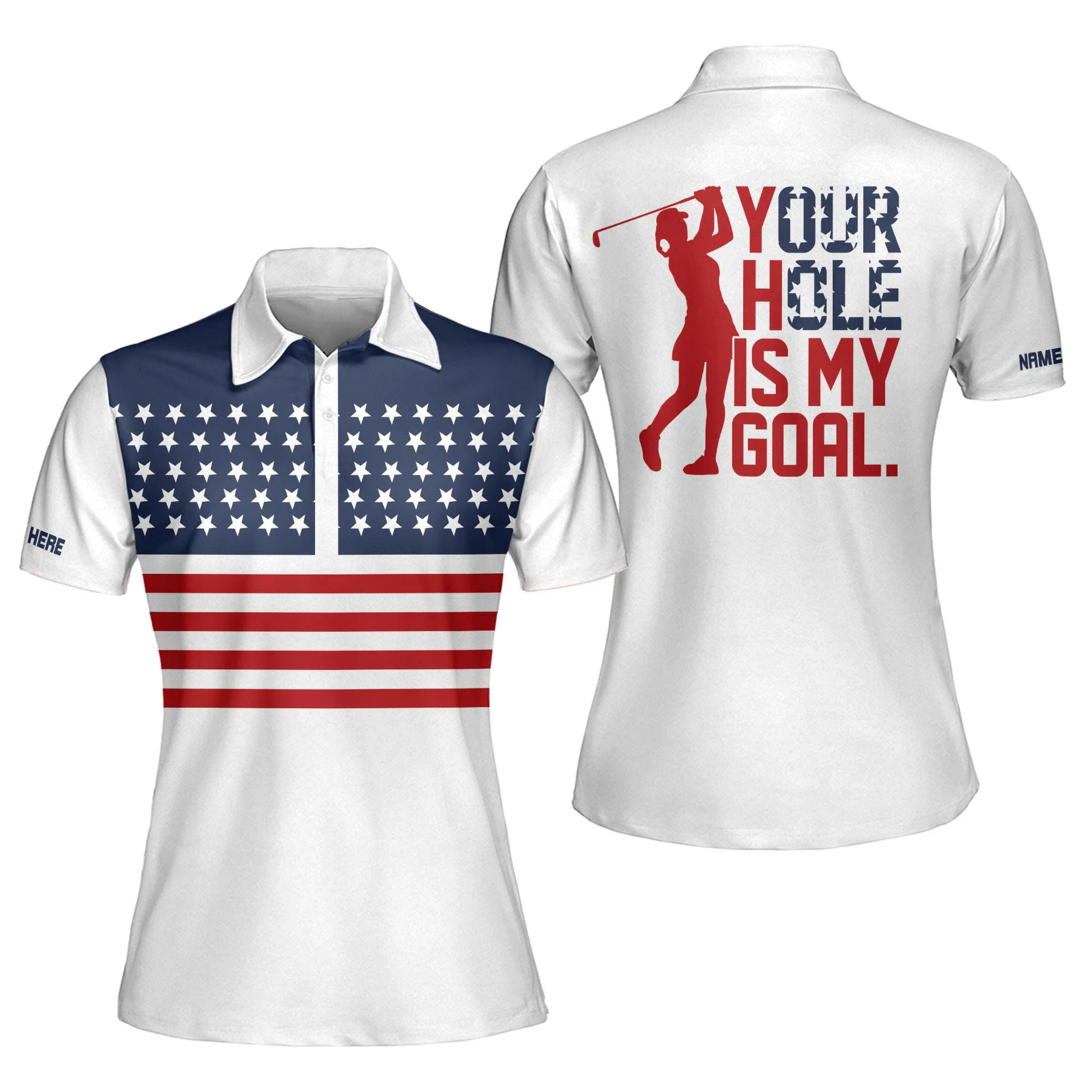 Your Hole Is My Goal Women Golf Polo ShirtGolf Shirt For Women, Ladies Golf Polos