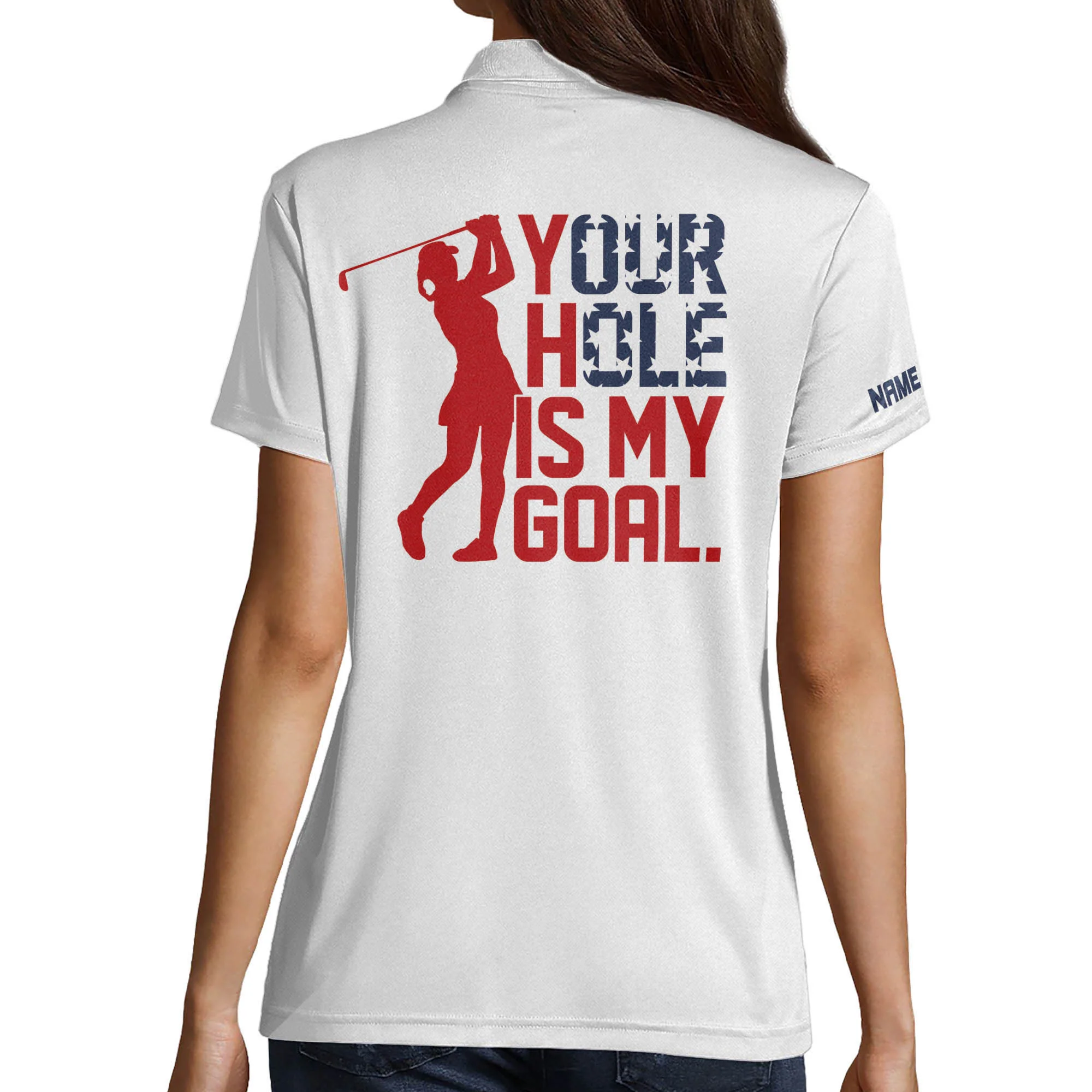 Your Hole Is My Goal Women Golf Polo ShirtGolf Shirt For Women, Ladies Golf Polos