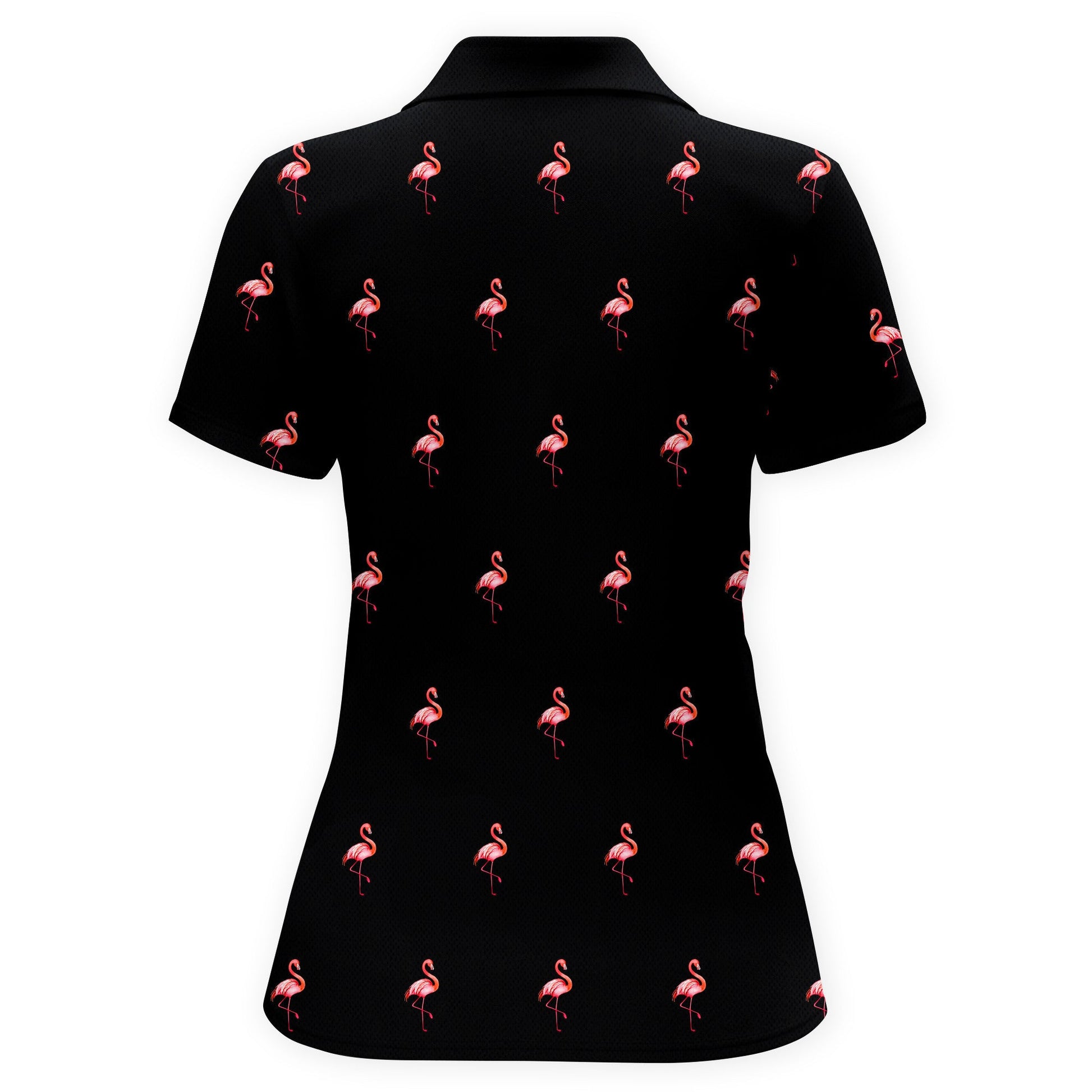 Midnight Flamingo Women Polo Shirt