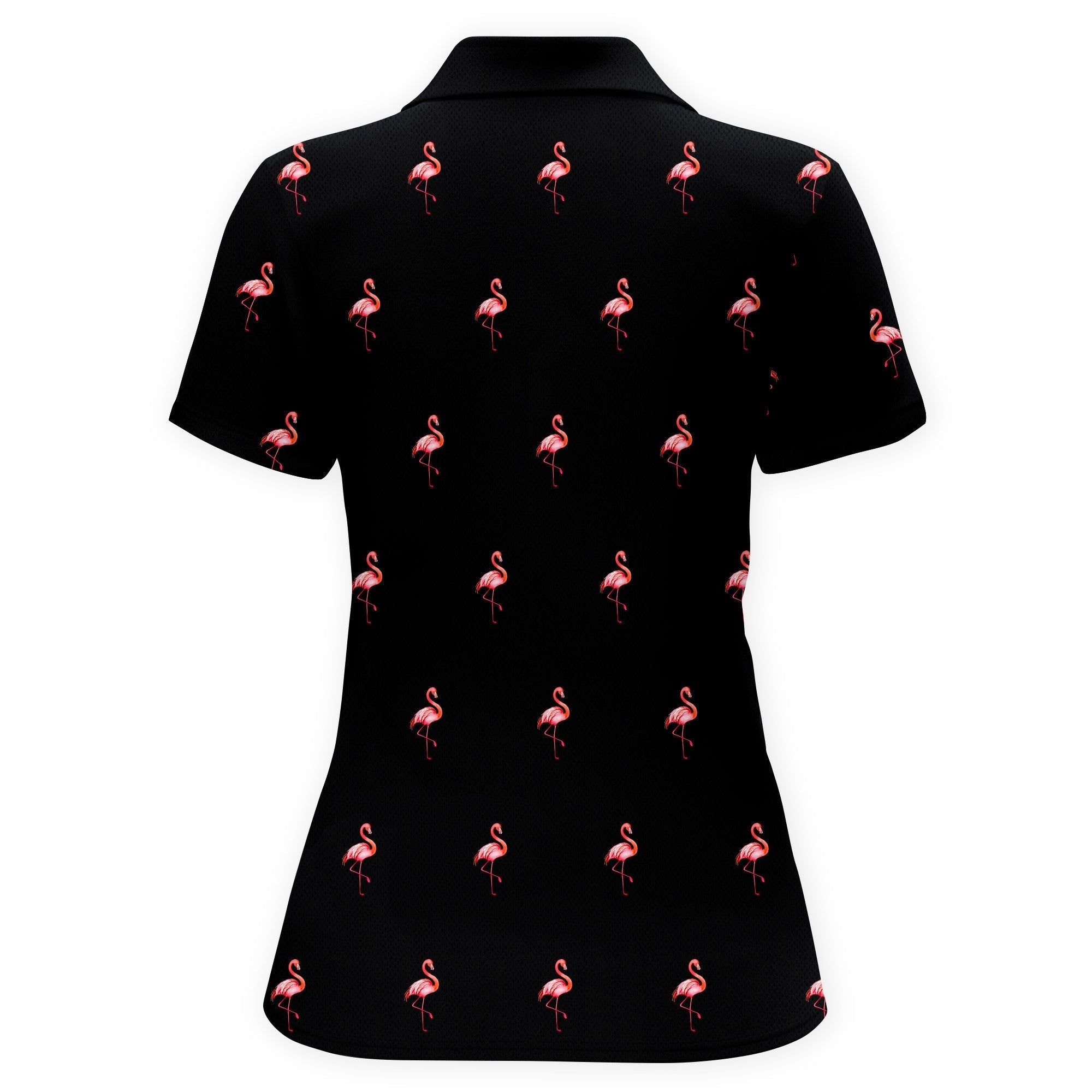 Midnight Flamingo Women Polo Shirt