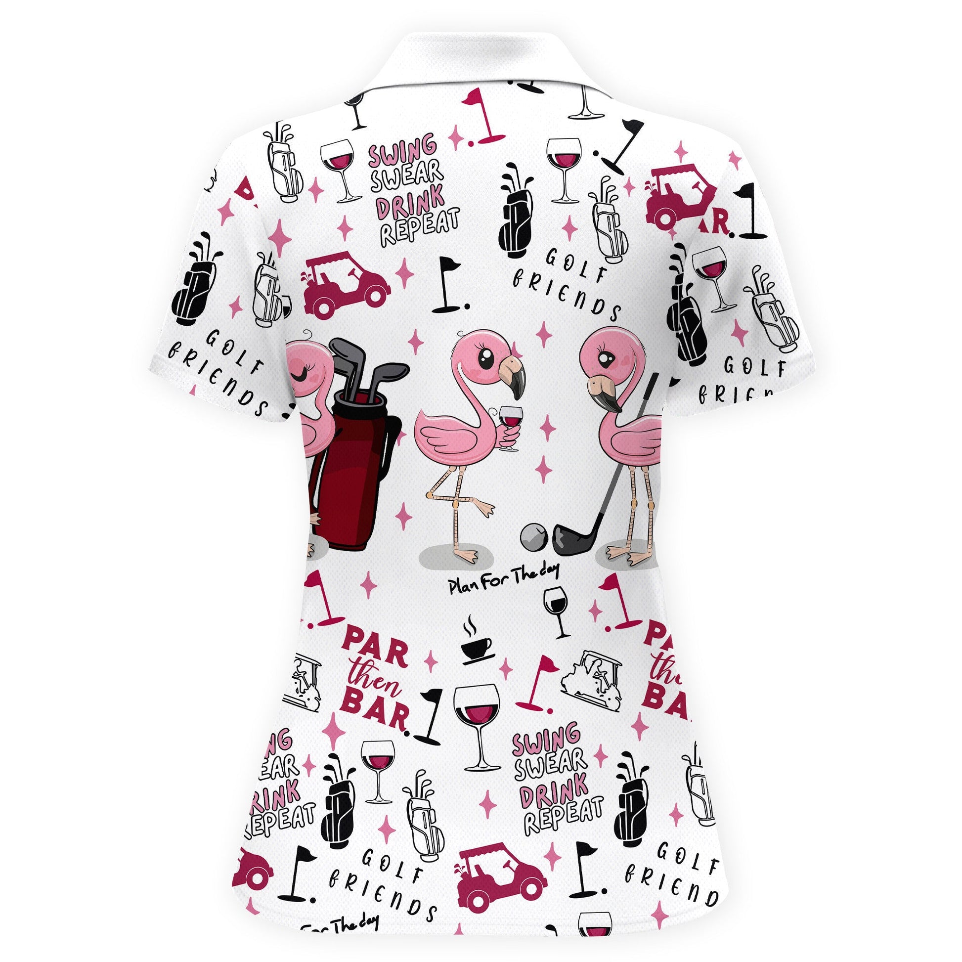 Par Tee Flamingo Women Polo Shirt