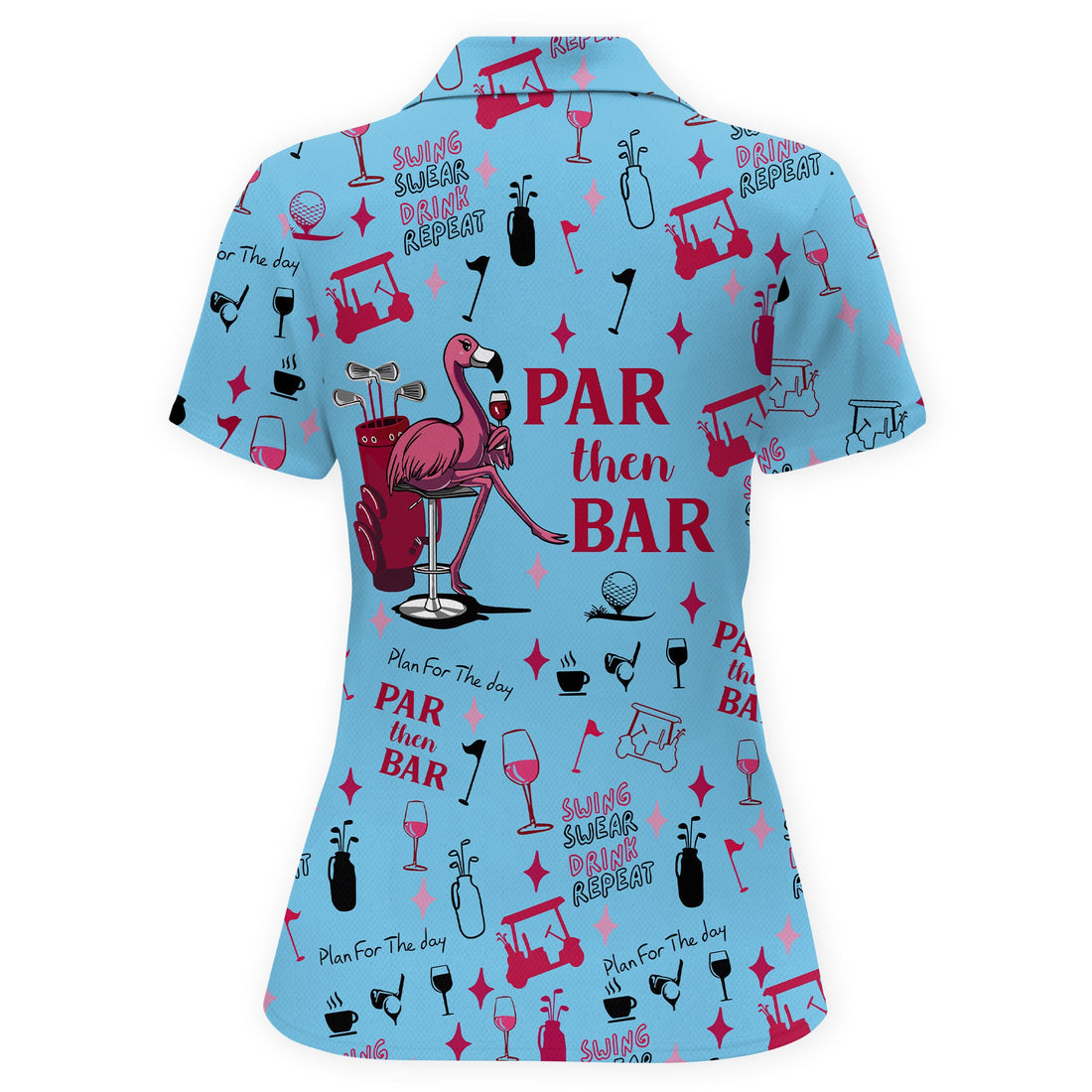 Par Then Flamingo Women Polo Shirt