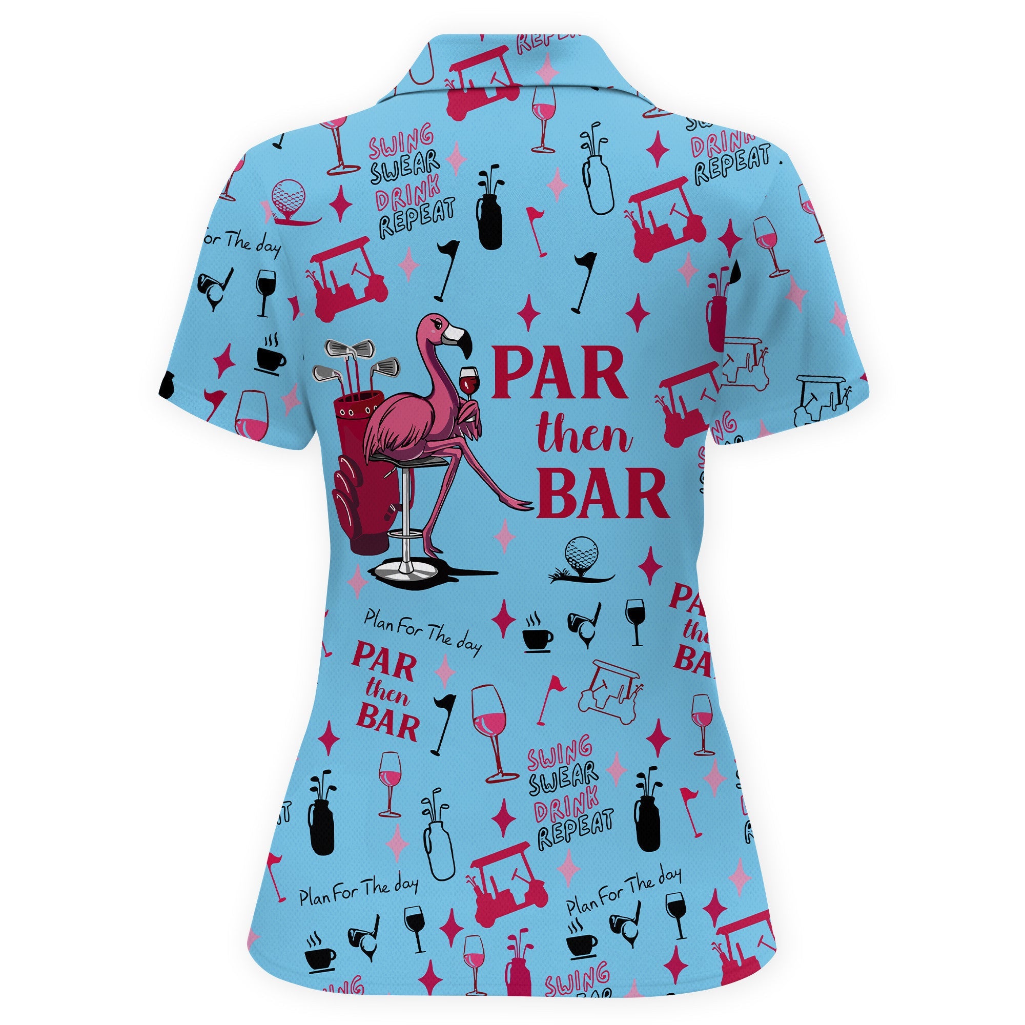 Par Then Flamingo Women Polo Shirt
