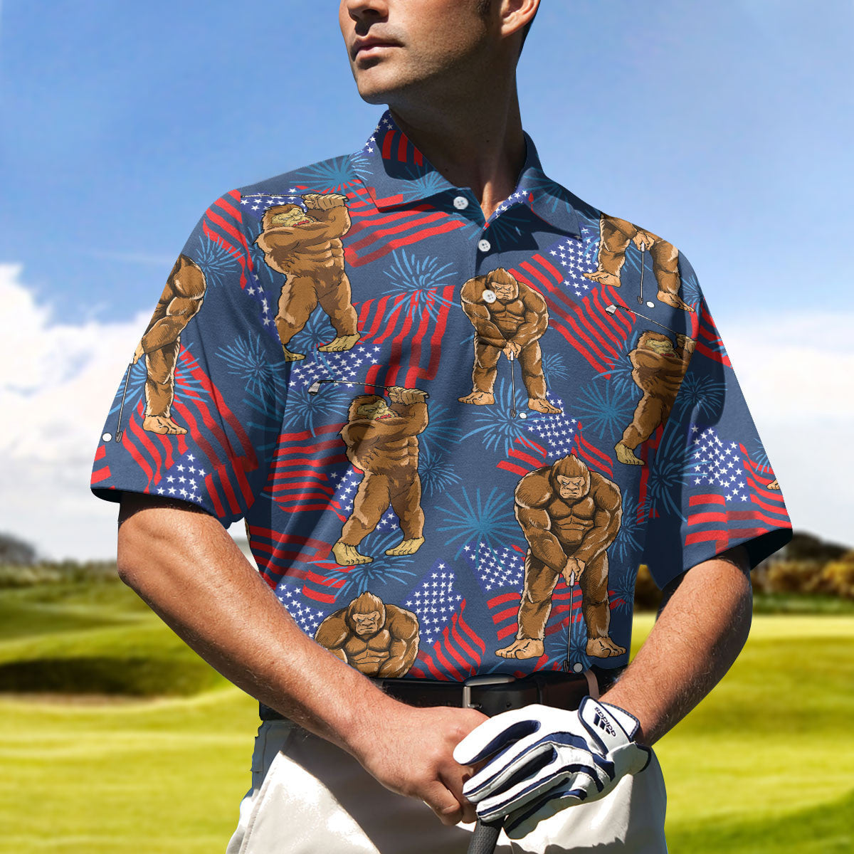 Patriotic Bigfoot Golf
