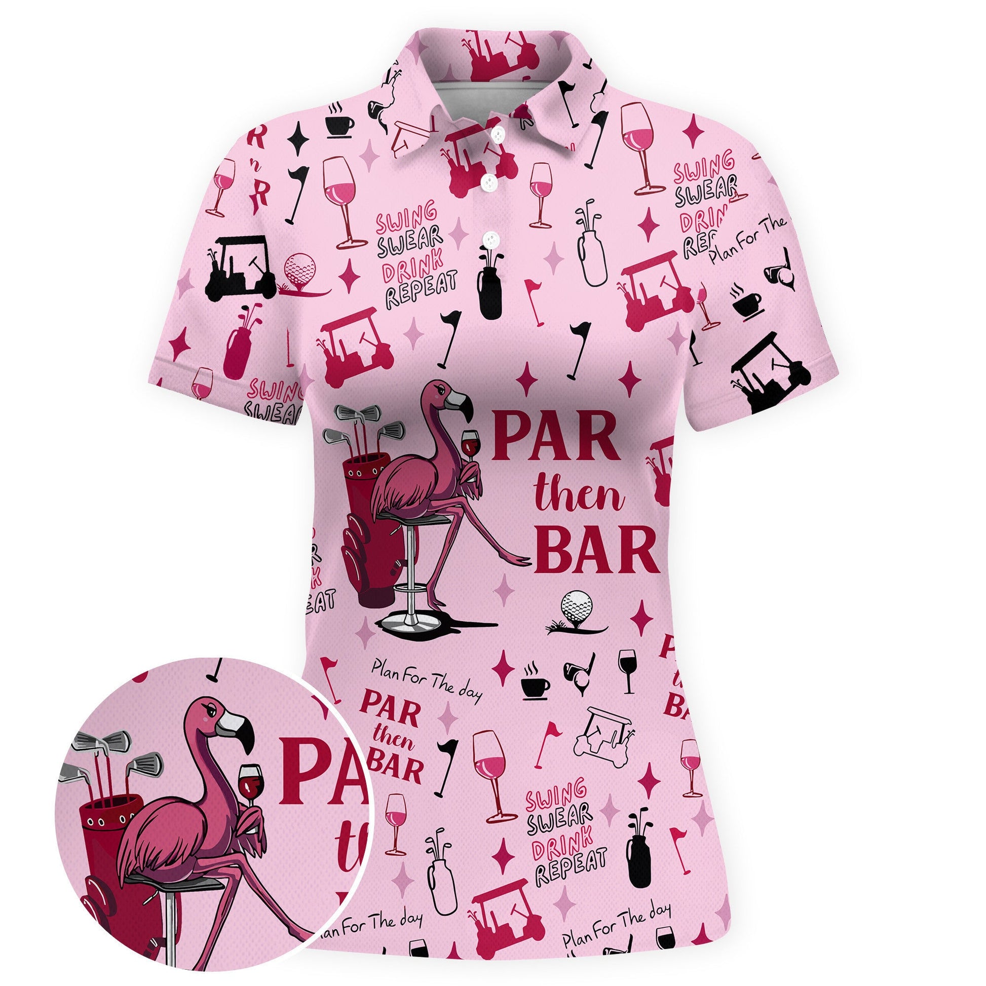 Pink Par Queen Women Polo Shirt