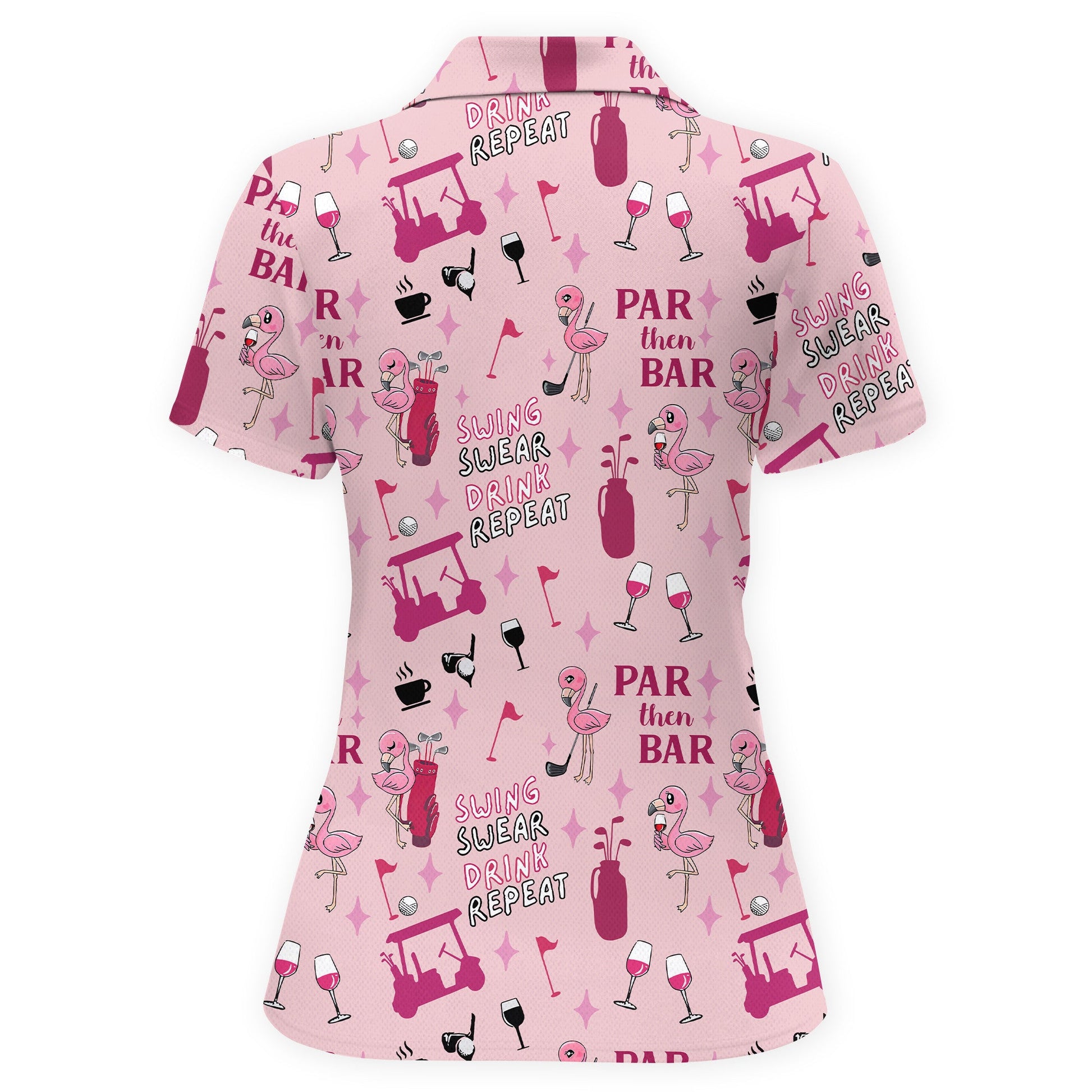 Pink Par Tee Women Polo Shirt