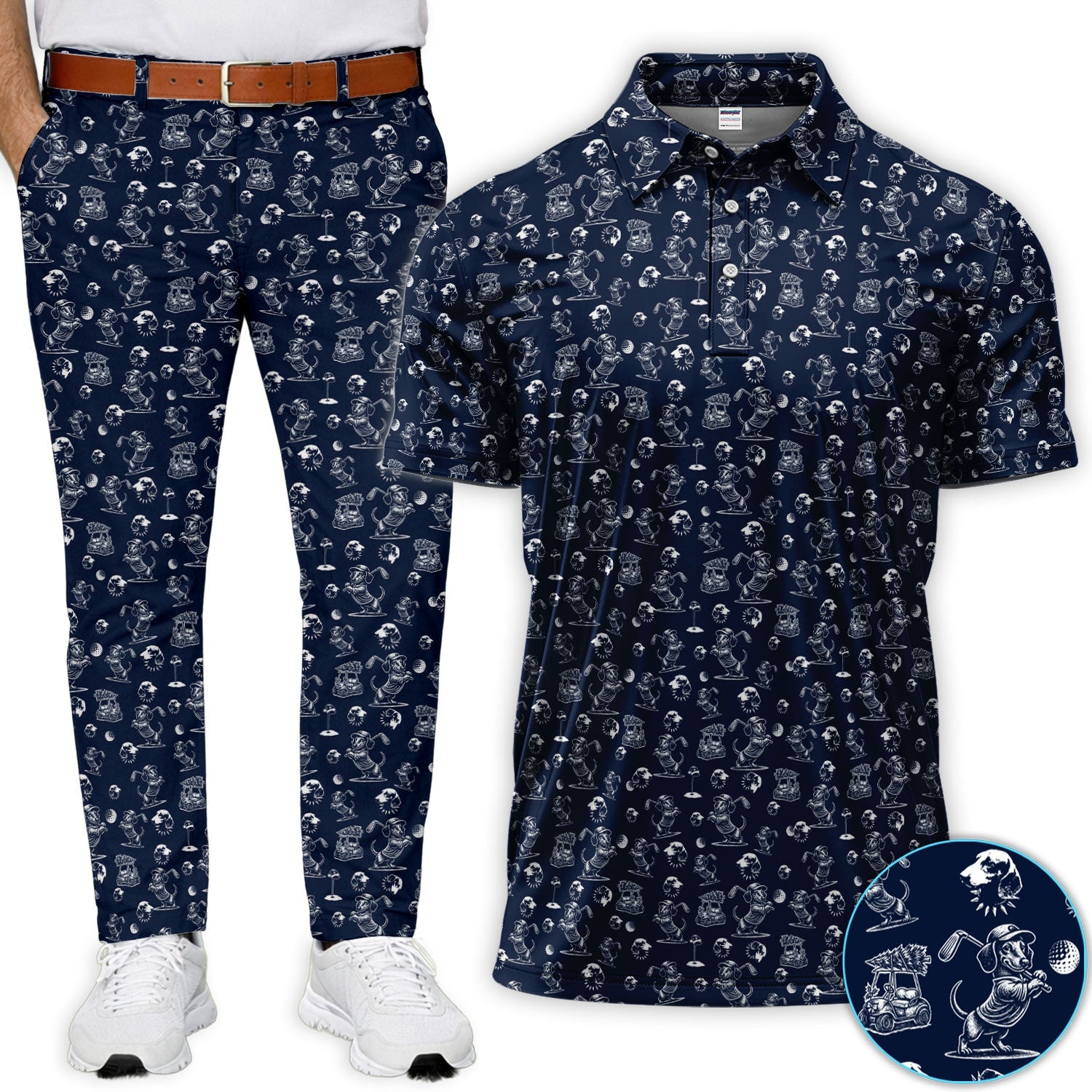 Dachshund Pattern Golf Set For Men, Funny Golf Set, Golf Gift For Golfer