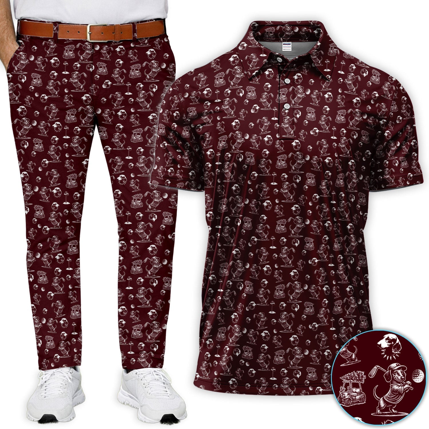 Dachshund Pattern Golf Set For Men, Funny Golf Set, Golf Gift For Golfer
