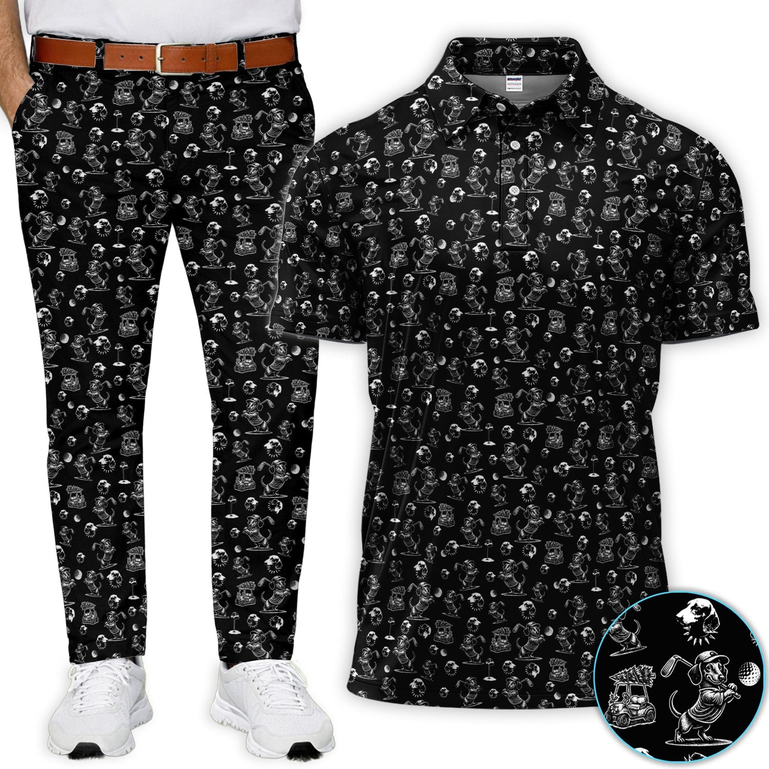 Dachshund Pattern Golf Set For Men, Funny Golf Set, Golf Gift For Golfer