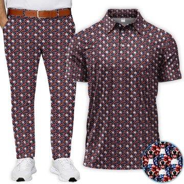 Funny Patriotic Wiener Dog Golf Set, America 250 Dachshund 250th Golf Set, Golf Gift For Men
