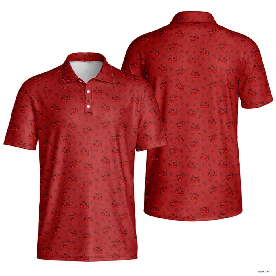 You Drive Me Wild Lingerie Pattern Polo Shirt, Funny Sexy Print Golf Shirt For Men, Golf Gift For Golfer