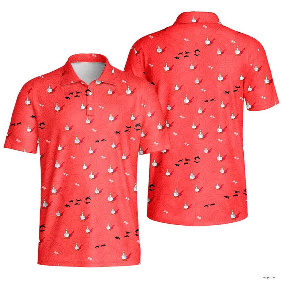 Sexy Bikini Booty Pattern Golf Polo Shirt For Men, Funny Golf Shirt, Golf Gift For Men