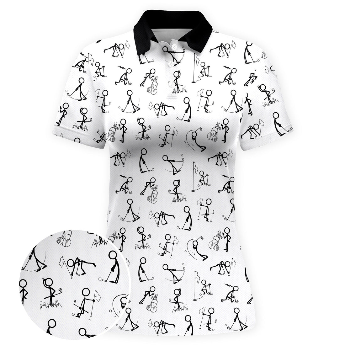 Sticker Swing Women Polo Shirt