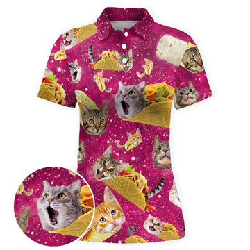 Taco Cat Galaxy Women Polo Shirt