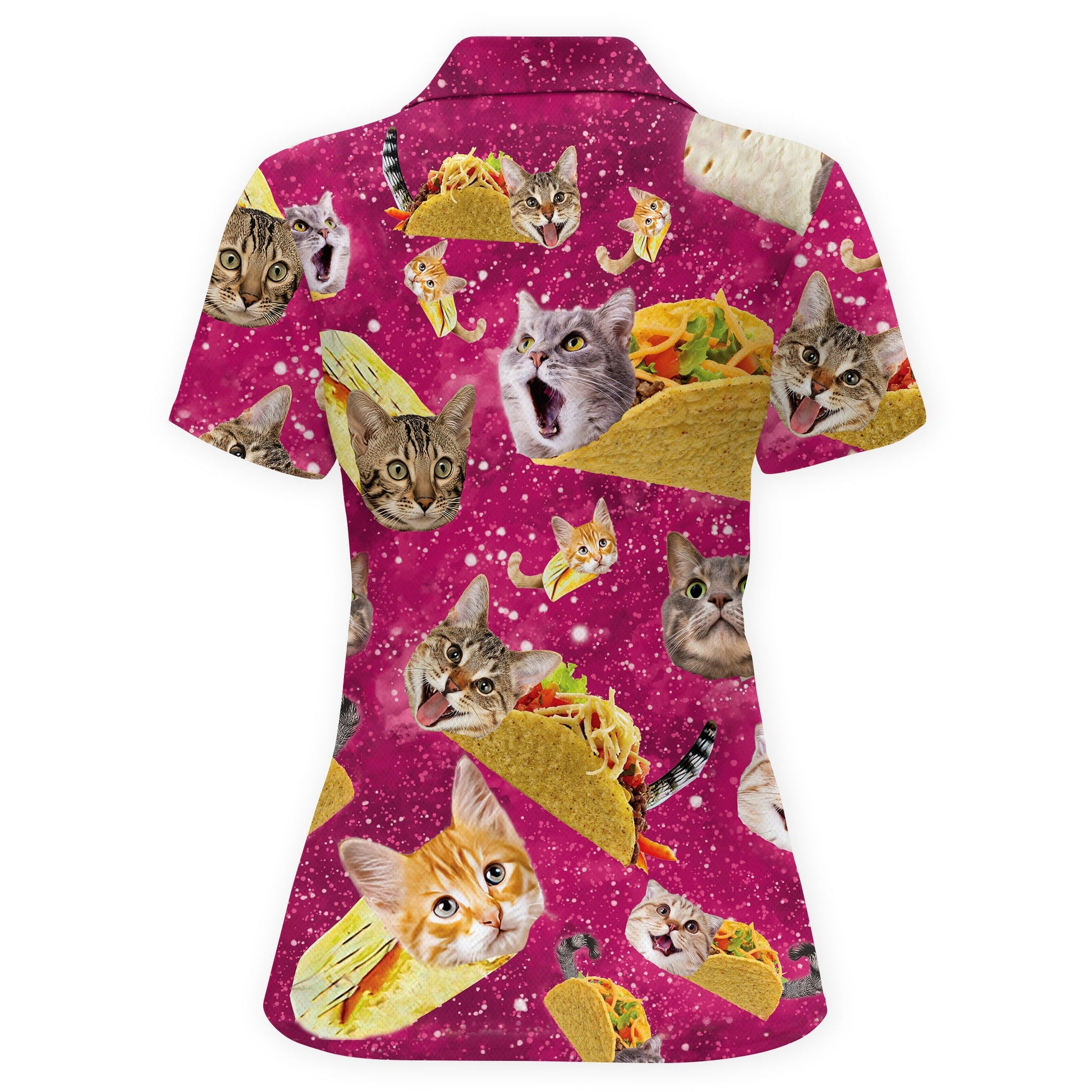 Taco Cat Galaxy Women Polo Shirt