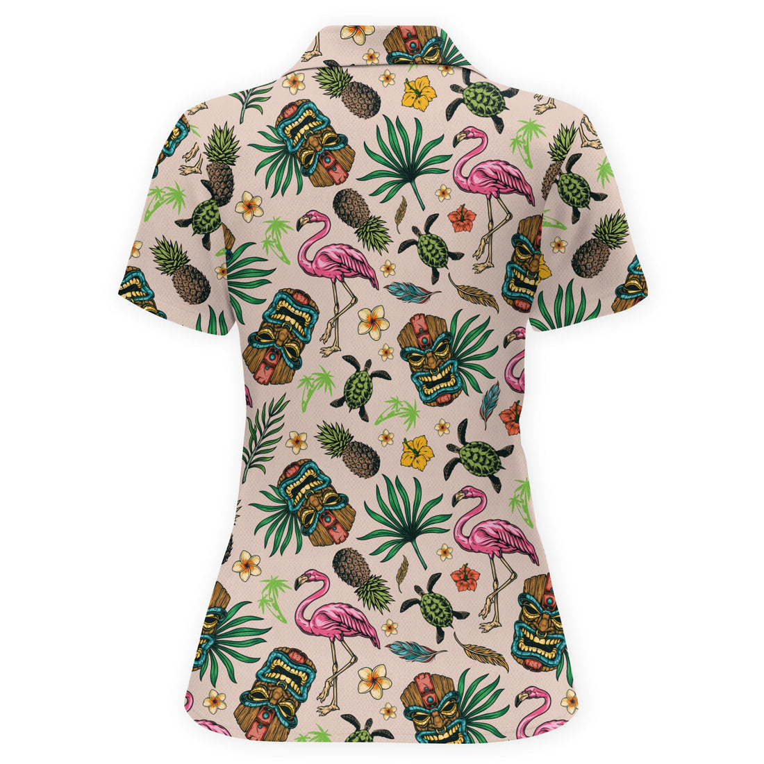 Tropical Tiki Paradise Women Polo Shirt