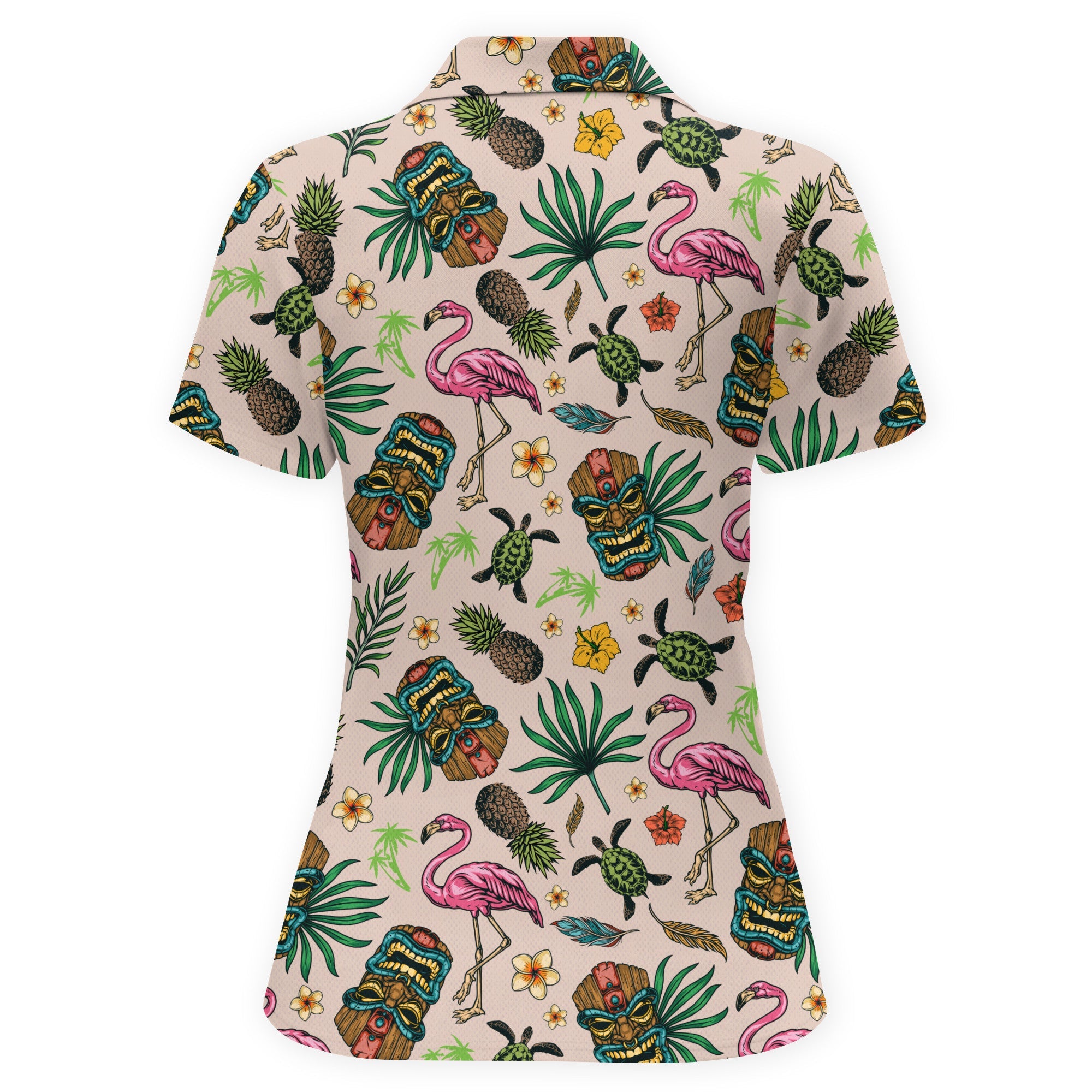 Tropical Tiki Paradise Women Polo Shirt