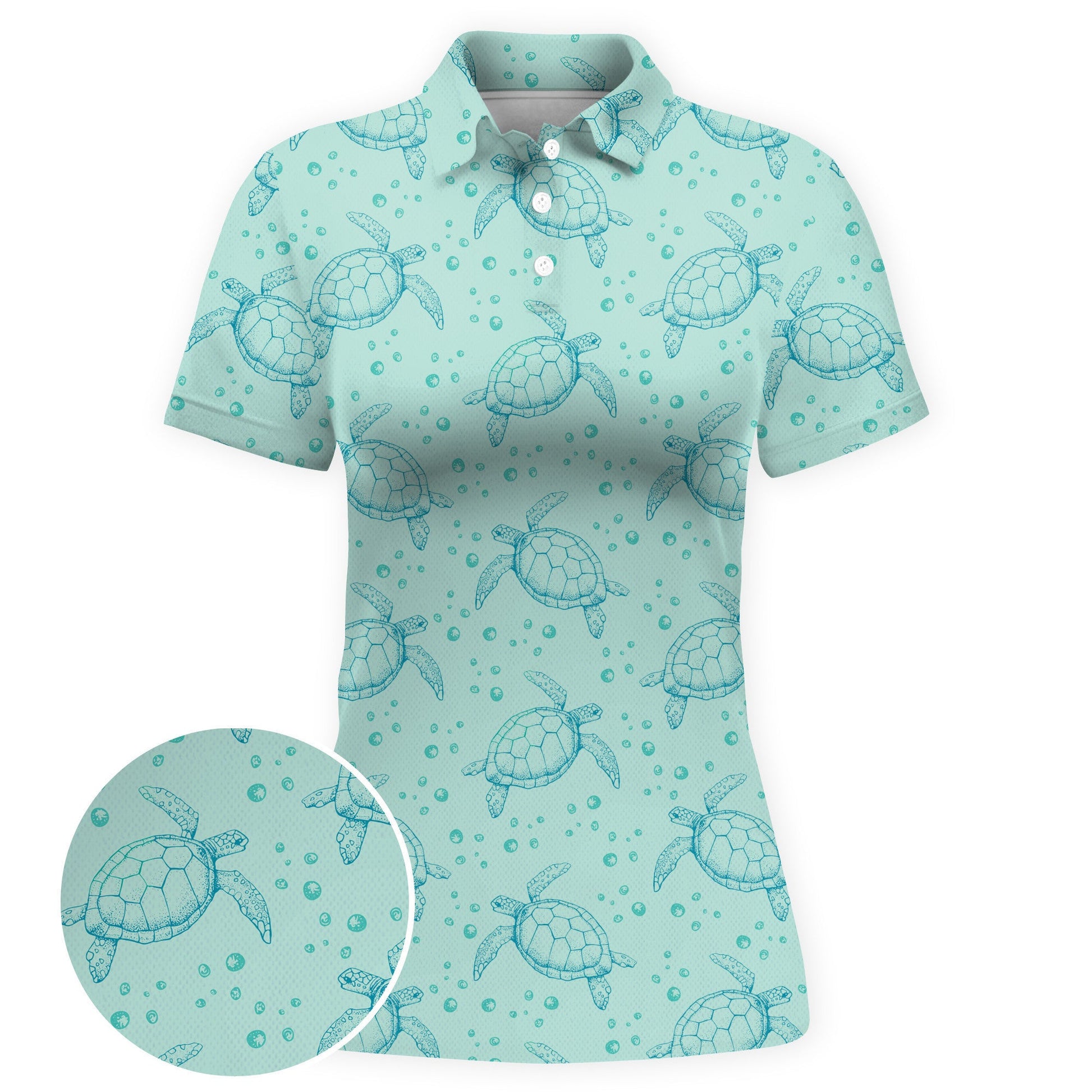 Turtle Tide Tee Women Polo Shirt