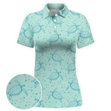 Turtle Tide Tee Women Polo Shirt